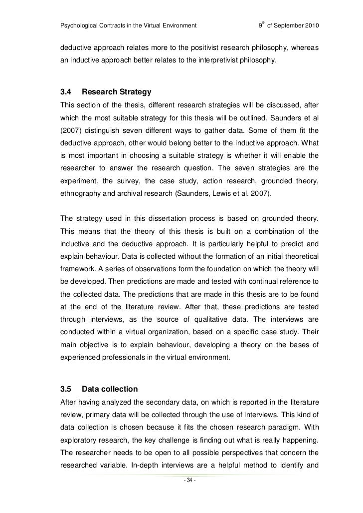 Dissertation psychological contract